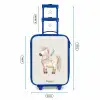 Bohemian paard in beige tinten Kinderkoffer - Blauw klein -productfoto_formaten
