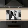 Buldog - Zwart - Abstract - Vlakken keuken achterwand spatscherm klein -sfeer1