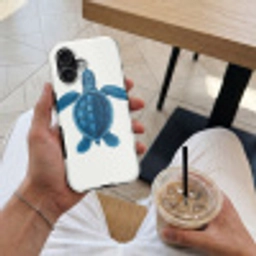 Schildpad - Blauw - Schild Toughcase MagSafe Apple iPhone 17 klein -Sfeer1M