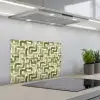 Modern - Grafisch - Groen keuken achterwand spatscherm klein 900 -3d_schuin