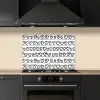 Wit - Harten -  Verweven - Zwart keuken achterwand spatscherm klein 900 -sfeer1