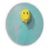 Ballon - Geel - Smiley Akoestische PET Vilt - Rond klein -3d