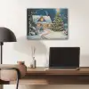 Kerst - Kerstboom - Winter - Huis - Sneeuw PET vilt klein -sfeer5