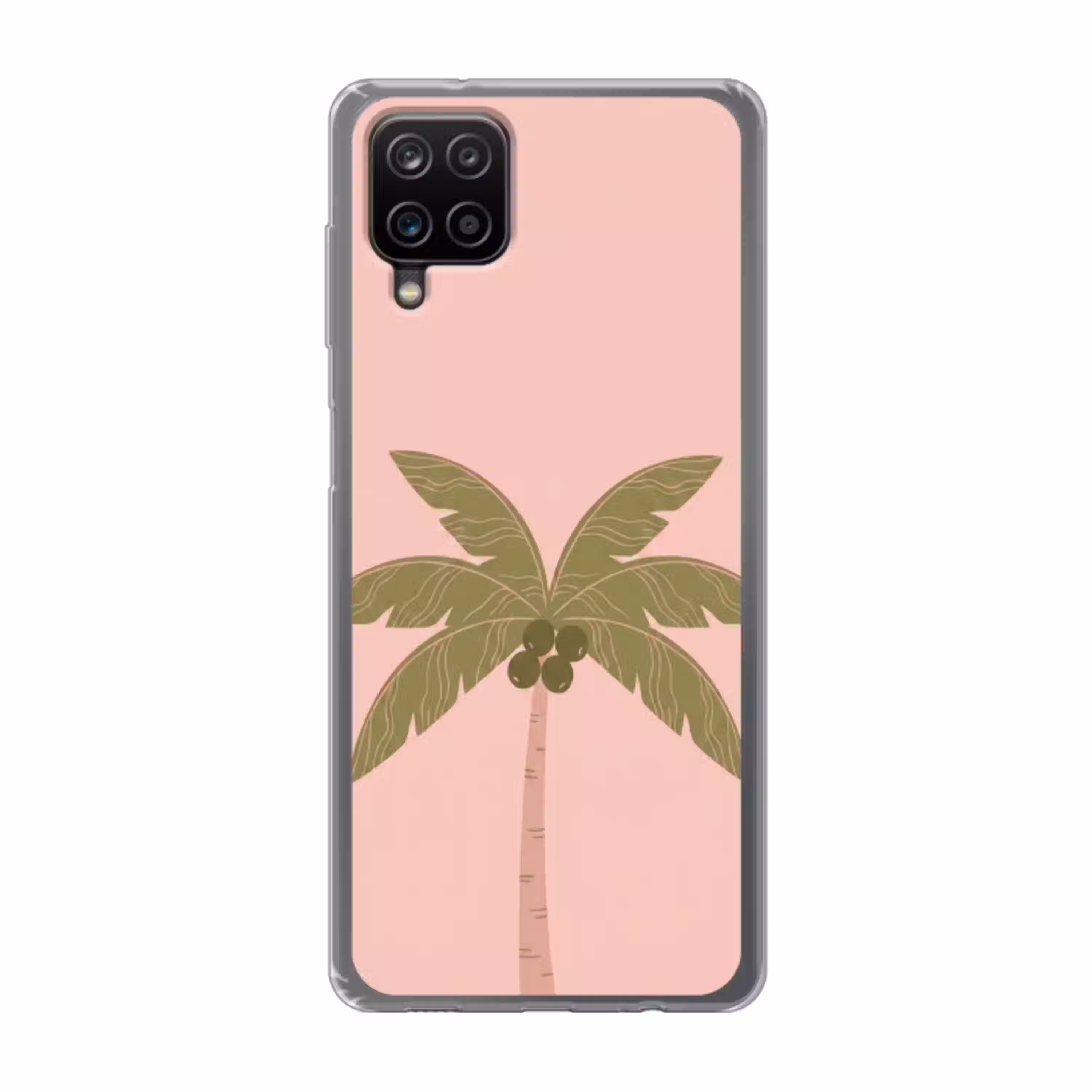 Boom - Palm - Natuur - Illustratie - Roze Telefoonhoesje Samsung Galaxy A12 klein -3d