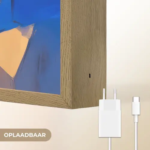 Vos - Oranje - Vormen - Abstract Light Box met batterij (Wandlamp) middel -USP_websiteoplaadbaarNL