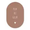 Spreuken - Pluk het geluk - Quotes Wandcirkel Ovaal Forex klein -3d