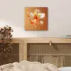 Glazen - Bloem - Oranje aluminium wit klein -sfeer3
