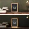 Vlinder - Monochroom - Balans Light Box met kabel (Tafellamp) klein -sfeer3