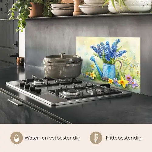 Gieter - Lavendel - Bloesems keuken achterwand spatscherm klein -usp_NL