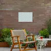 Hartjes - Blauw - Patroon - Strepen Tuinposter op houten frame 2 cm dik klein 845 -sfeer3
