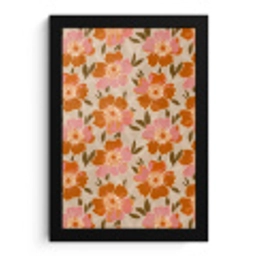 Bloemen - Motief - Retro fotolijst zwart zonder passe partout klein 224 -3d