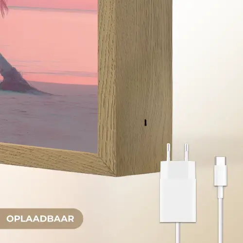 Zee - Boot - Zonsondergang Light Box met batterij (Wandlamp) middel -USP_websiteoplaadbaarNL