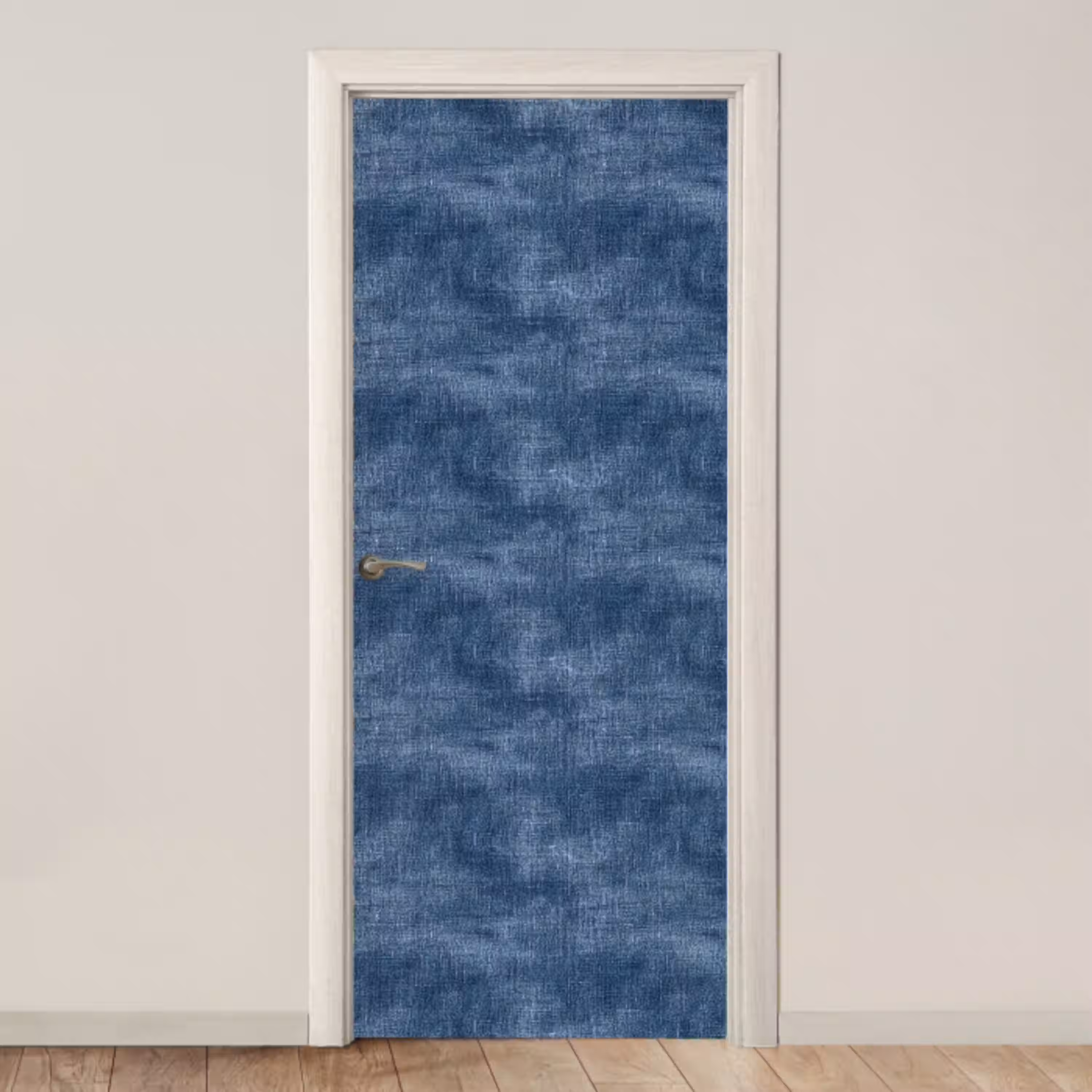 Linnen - Textuur - Patroon - Denim - Rustiek deurposter klein 289 -3d_beige