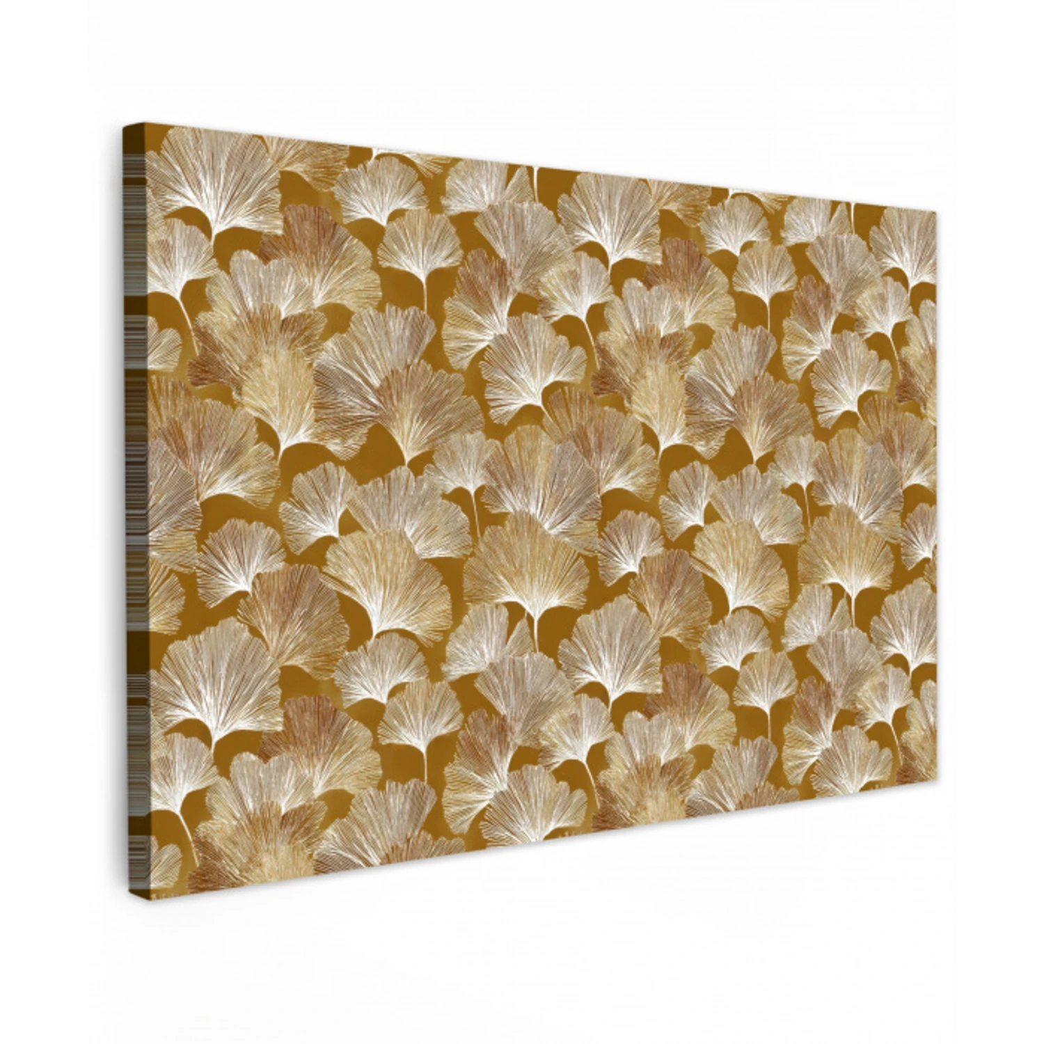 Ginkgo - Bladeren - Goud canvas 2cm klein 34 -z3d
