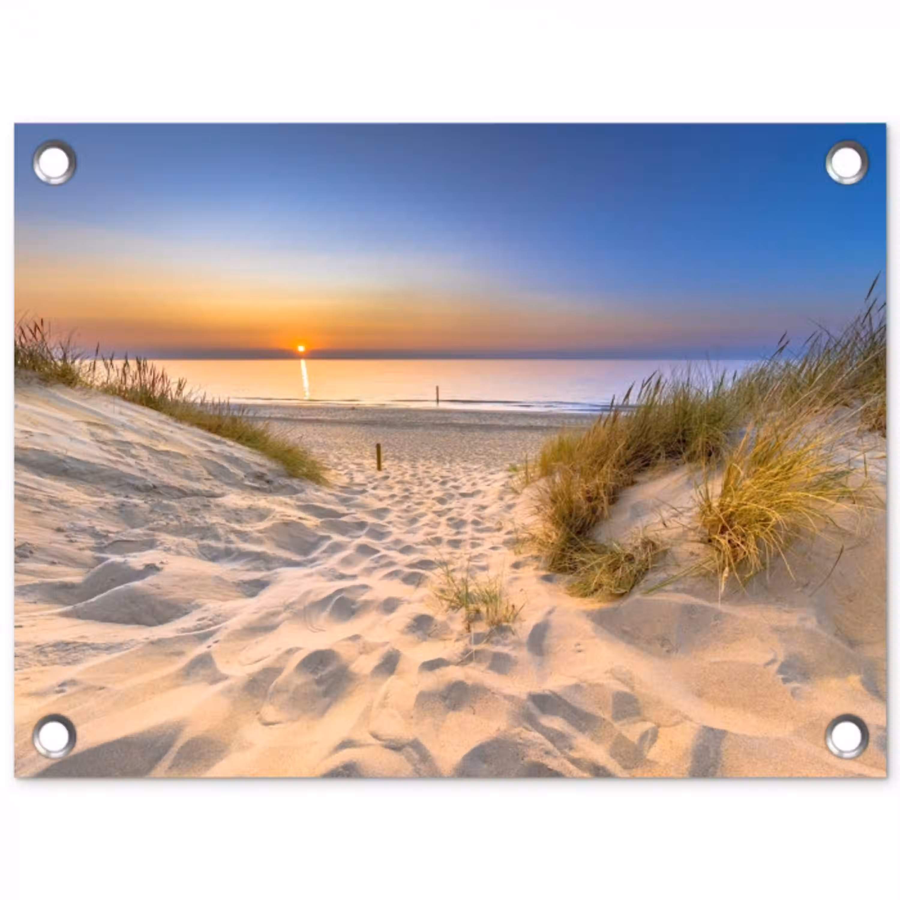 Avondrust aan Zee tuinposter los doek klein -3d