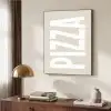 Pizza - Decoratie - Japandi - Wit Textielframe - compleet frame klein -sfeer3