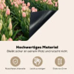 Tulpen - Landschap - Roze Inductie beschemer met haakjes klein -ky-onderkant-de