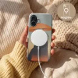 Minimalistisch - Silhouet - Oranje Toughcase MagSafe Apple iPhone 17 klein -USP_MagsafeV