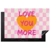Valentijn - Love - Roze - Oranje Inductie beschermer vinyl 3mm klein -3d