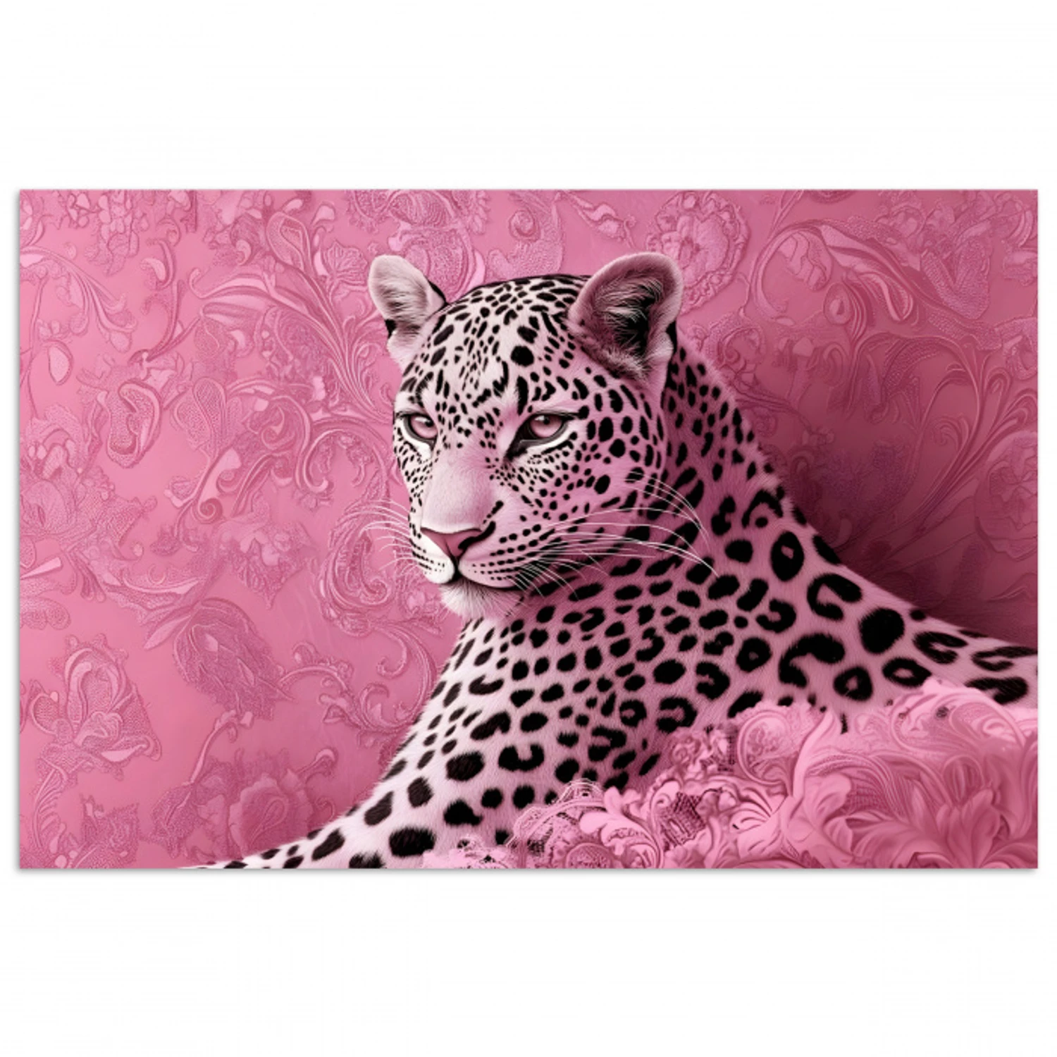 Panter - Luxe - Roze poster papier klein -3d