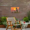 Grote Boeddha bij zonsondergang Tuinposter op houten frame 2 cm dik klein -sfeer3