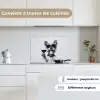 Hondje - Wijnglas - Zonnebril - Enthousiast keuken achterwand spatscherm klein -sfeer4_FR