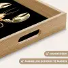 Kreeft - Goud - Textuur - Zwart Dienblad Rechthoek middel -USP_HandgreepNL