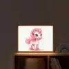 Unicorn - Meisjes - Kinderen - Eenhoorn - Roze Light Box met batterij (Wandlamp kind) middel -sfeer1_kind