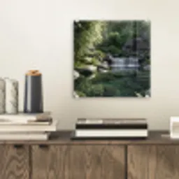 Beek - Waterval - Natuur - Groen plexiglas 5mm klein -sfeer1