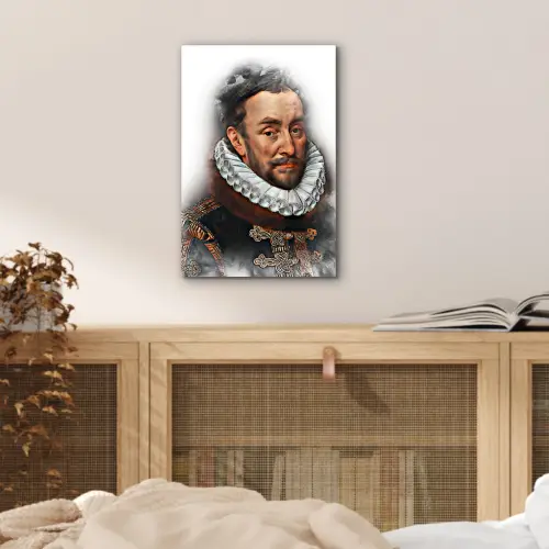 Willem van Oranje - Adriaen Thomasz - Rook aluminium wit klein -sfeer3