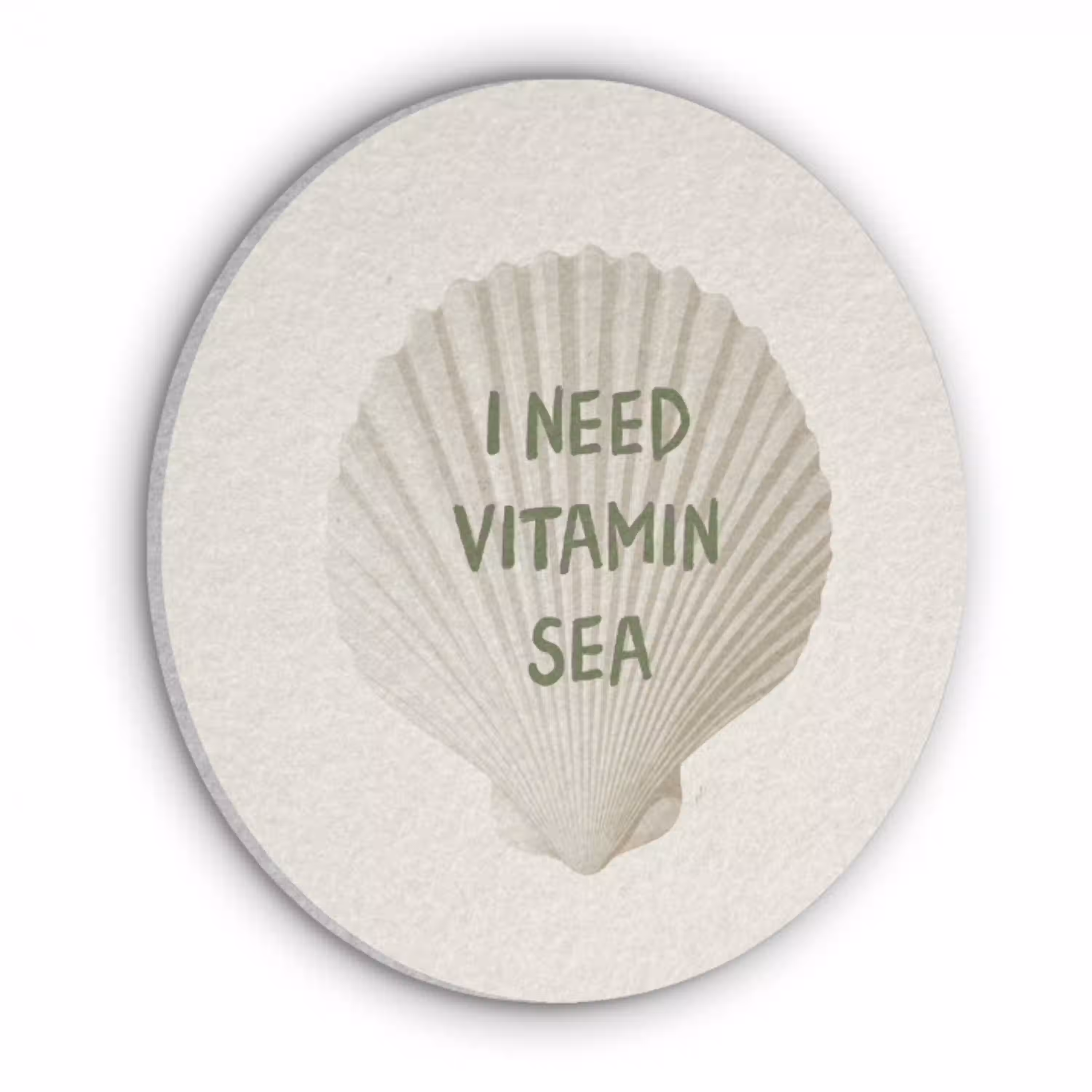 Schelp - Quote - Groen Akoestische PET Vilt - Rond klein -3d