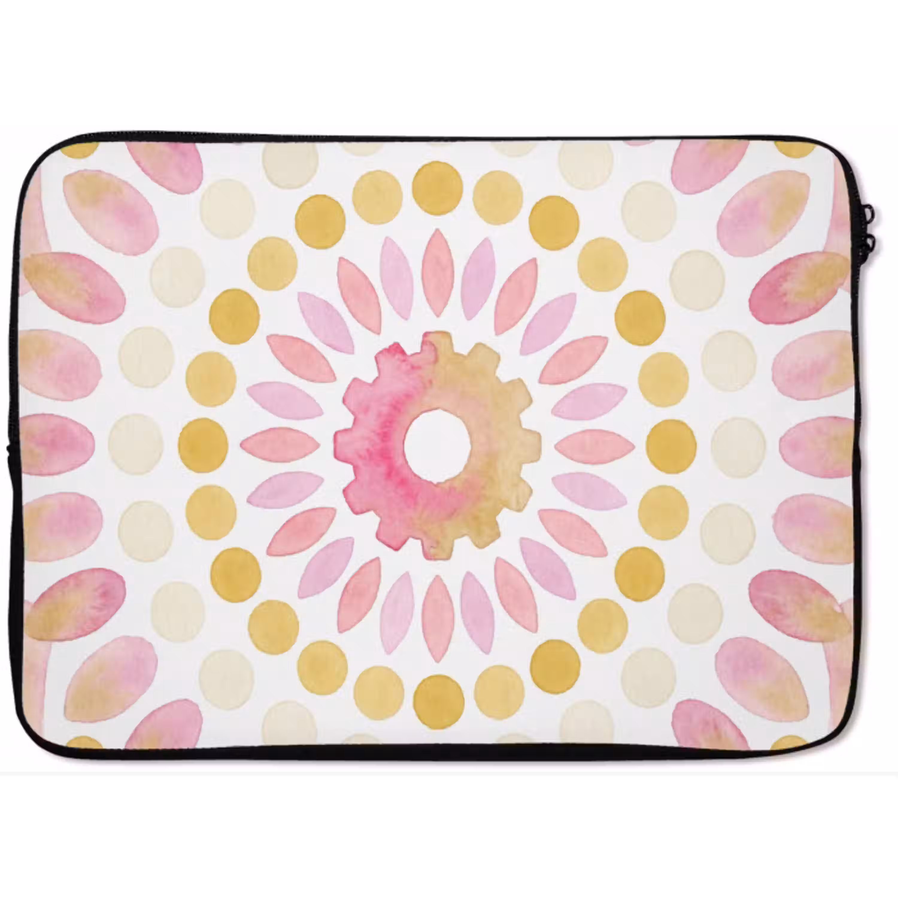 Abstract - Mandala - Kunst - Modern - Roze laptophoes neopreen klein -zkaufland3dotto