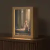 Konijn - Bos - Zonnestralen Light Box met kabel (Tafellamp) klein -z3d_website