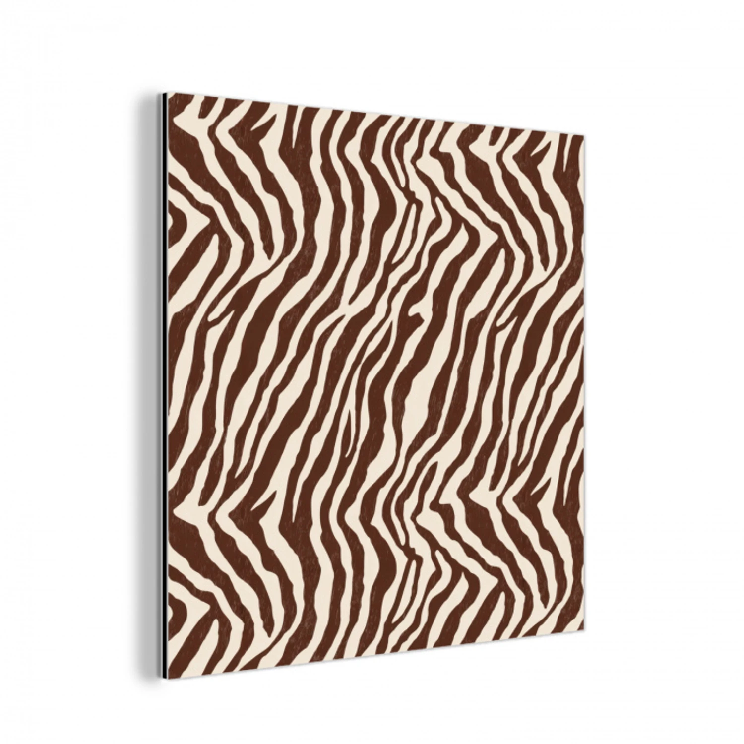 Zebra - Patroon - Zwart - Wit aluminium wit klein 46 -3d
