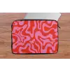 Abstract - Patroon - Rood - Roze - Minimalistisch laptophoes neopreen klein -tafel