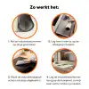 Stekels - Dino - Blauw - Gespierd Inductie beschermer vinyl 3mm klein -zzzzzzz-td-werking