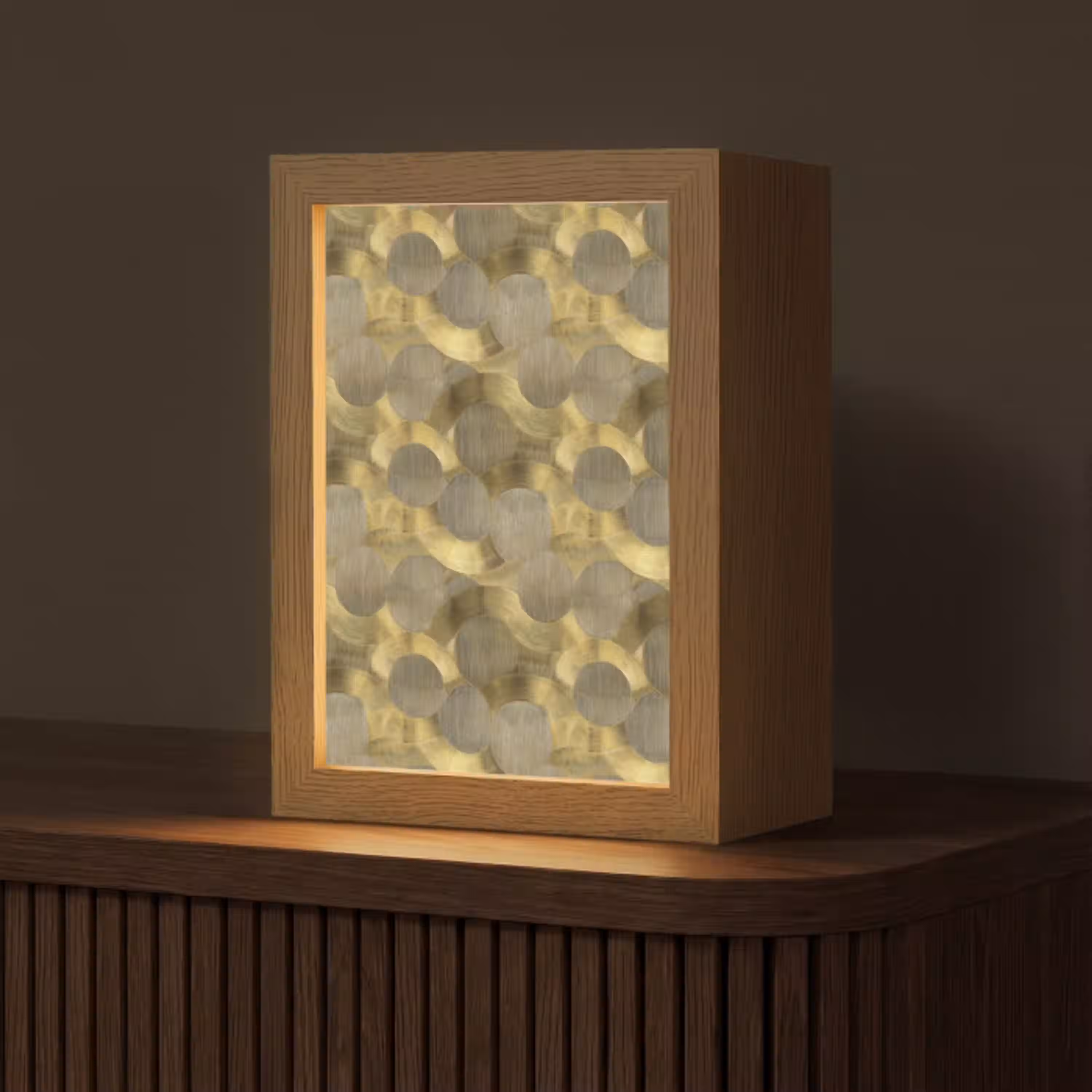 Modern - Geometrisch - Goud Light Box met kabel (Tafellamp) klein 925 -z3d_website