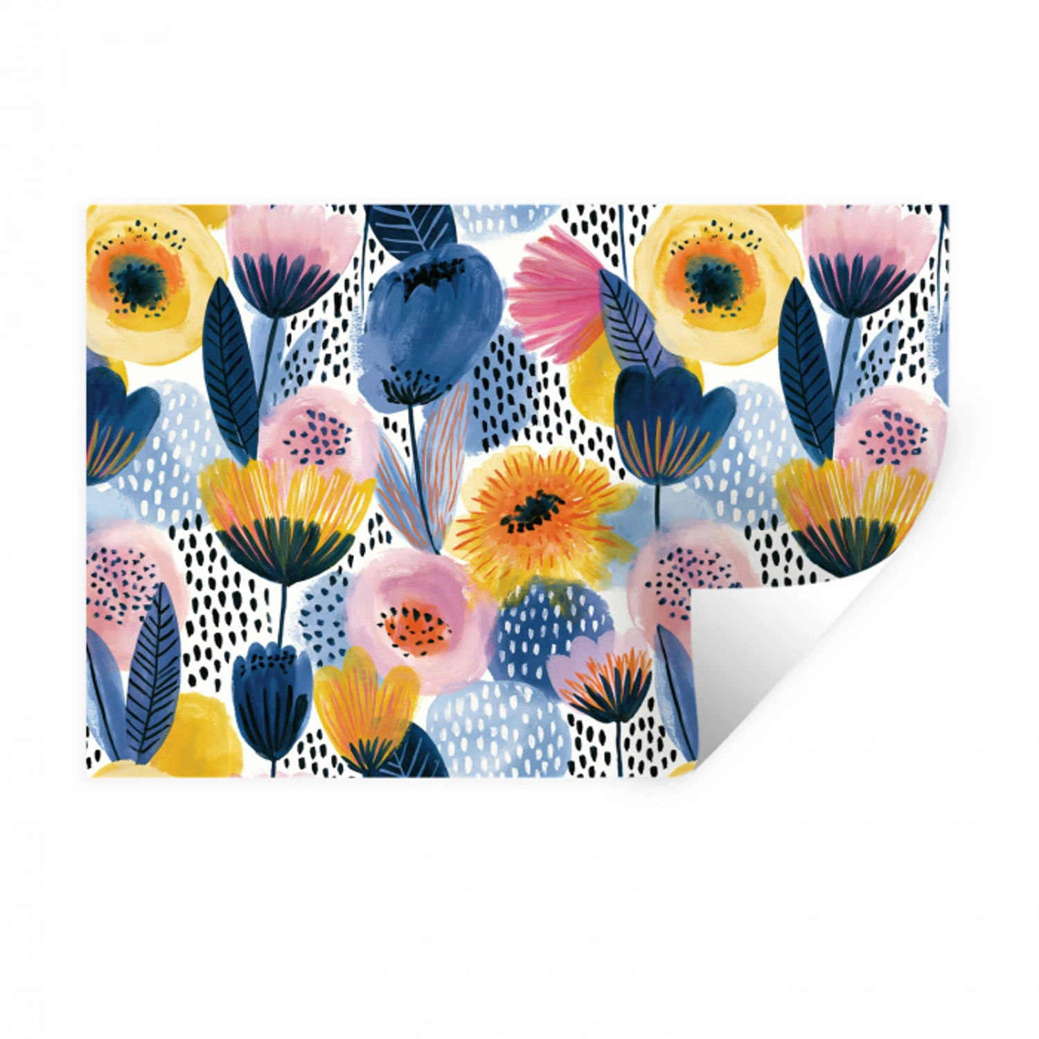 Creatief - Patroon - Kleurrijk Muursticker klein 286 -3d