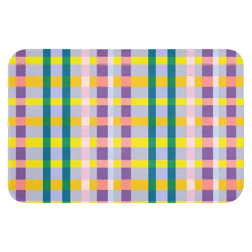 Ruit - Patroon - Kleurrijk WCmat klein 1009 -3d