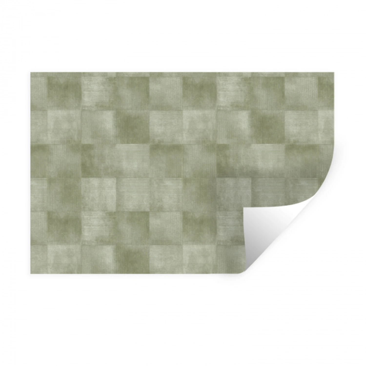 Vlakken - Rustiek - Groen Muursticker klein 286 -3d