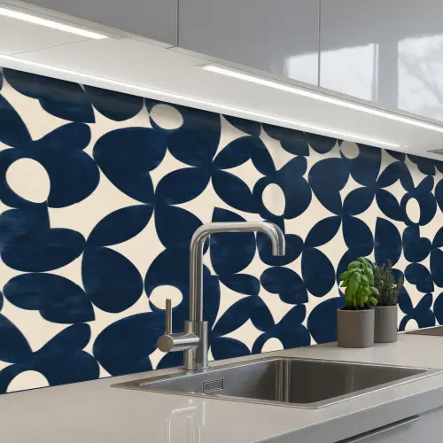 Modern - Geometrisch - Blauw keuken achterwand 2 middel 871 -3d_schuin