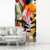 Bloemen - Bladeren - Abstract - Kleurrijk fotobehang vinyl groot -woonkamer