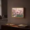 Bloemen - Paars - Wazig Light Box met batterij (Wandlamp) middel -sfeer1