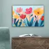 Illustratie - Bloemen - Kleurrijk canvas 2cm klein -sfeer4