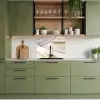 Golven - Abstract - Beige keuken achterwand 2 middel -sfeer3