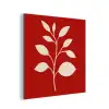 Silhouet - Bladeren - Tak aluminium wit klein -3d