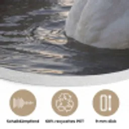 Eenden - Water - Natuur Akoestische PET Vilt - Rond klein -closeup_DE