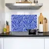 Zebra - Patroon - Kobalt - Blauw Inductie beschemer met haakjes klein 777 -sfeer2