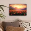 Landschap - Zonsondergang - Bloemenveld canvas 2cm klein -sfeer1