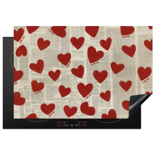 Hartjes - Krant - Loveyou Inductie beschermer vinyl 3mm klein -3d
